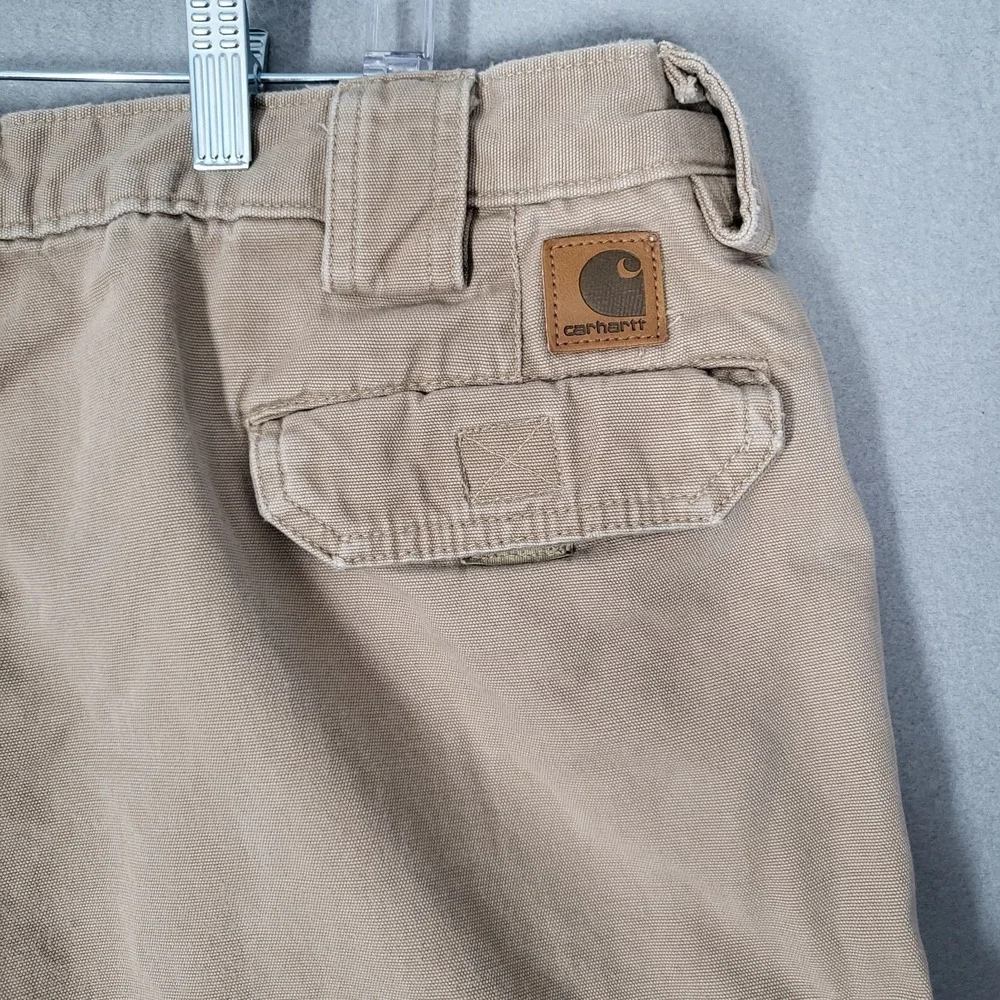Carhartt Cargo Shorts Men's 40 Khaki Cotton Workwear Outdoor Utility Casual